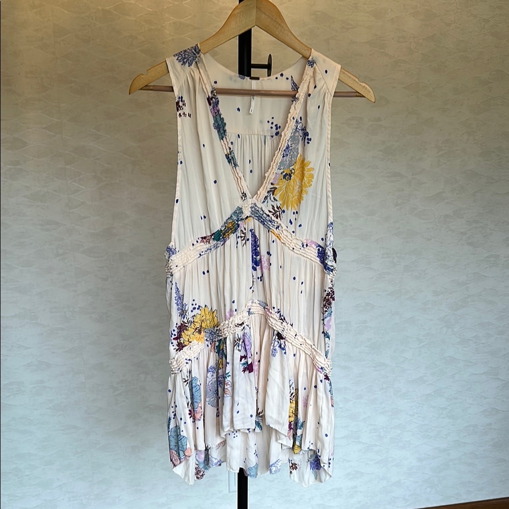 Free People Pink Floral Tunic